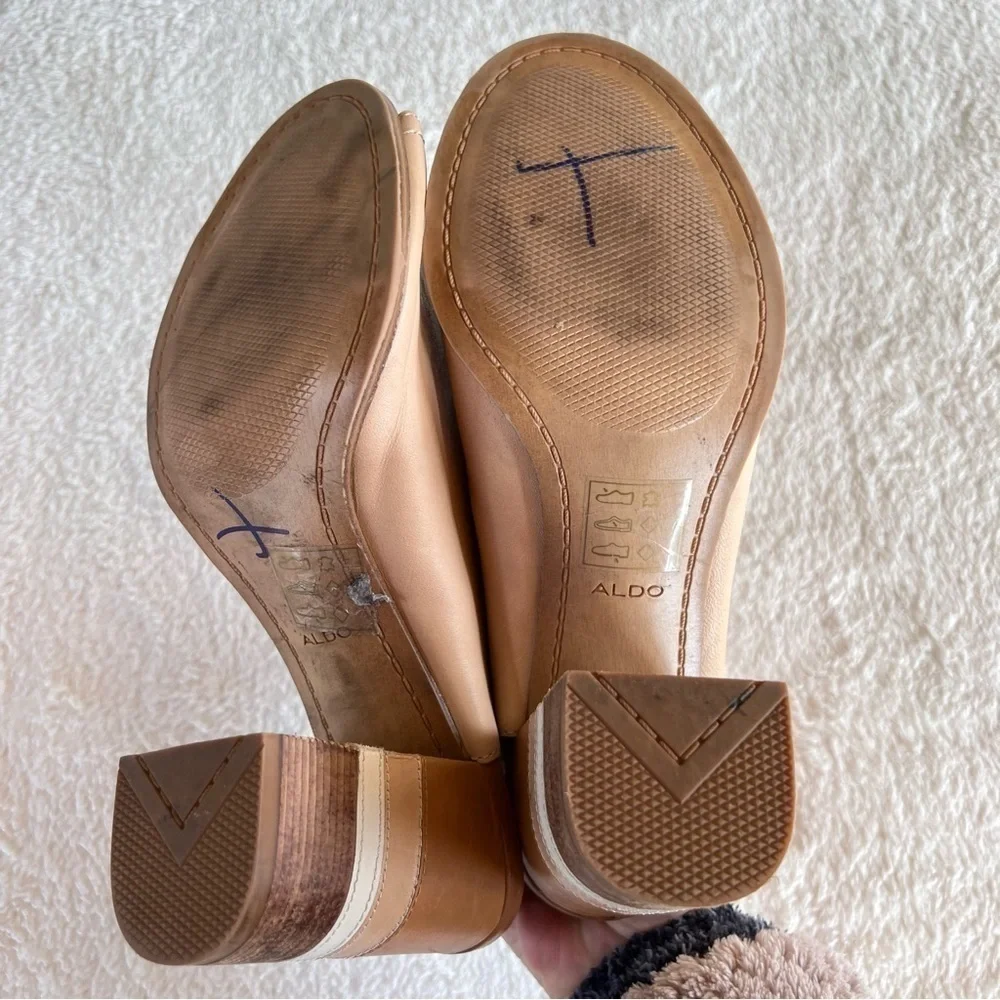 ALDO Juliusa Peep Toe Slingback Mules
Color Block Heels size 10 EUC - Picture 6 of 9